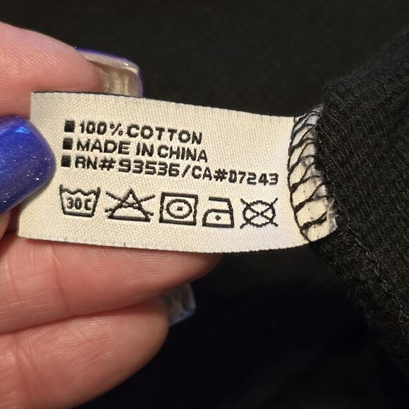 Ecko Mens Waffle Thermal Knit Shirt Size Large Black Crew Neck Raw Hem Casual - Picture 4 of 11